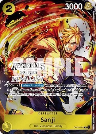 Sanji (Offline Regional 2024) [Finalist] (OP03-102) - Rare