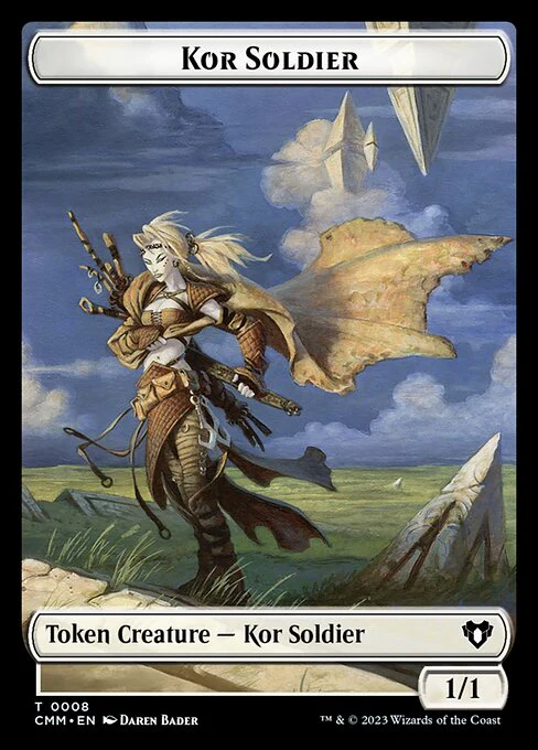 Saproling // Kor Soldier Double-Sided Token [Commander Masters Tokens] - Image 2