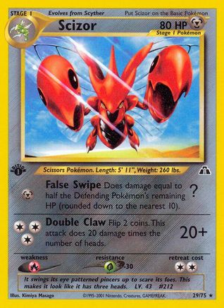 Scizor (29) (29) 029/75 - 1st Edition - Rare