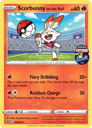 Scorbunny on the Ball (Pokemon Futsal) 004/005 - Promo