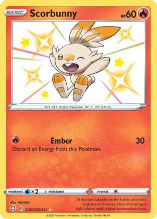 Scorbunny SV015 - Holofoil - Shiny Holo Rare