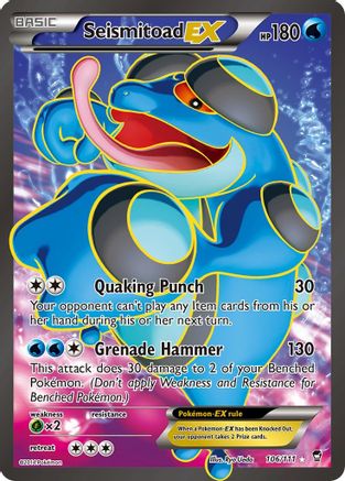 Seismitoad EX (106 Full Art) (106 Full Art) 106/111 - Holofoil - Ultra Rare