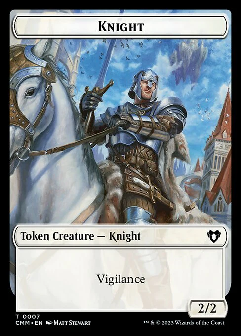 Servo // Knight Double-Sided Token [Commander Masters Tokens] - Image 2