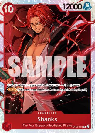 Shanks - OP09-004 (Reprint) (OP09-004) - Super Rare