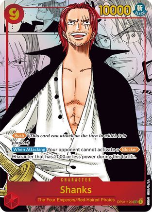 Shanks (Parallel) (Manga) (Alternate Art) (OP01-120) - Secret Rare