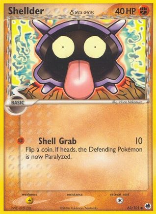 Shellder (Delta Species) 063 - Reverse Holofoil - Common