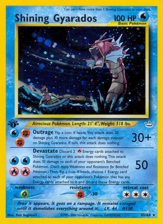 Shining Gyarados - 1st Edition Holofoil - Secret Rare