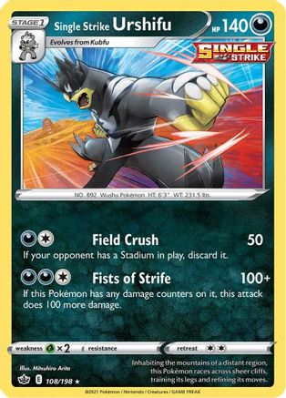 Single Strike Urshifu 108 - Holofoil - Holo Rare