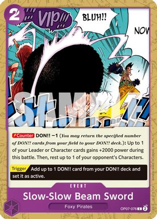Slow-Slow Beam Sword (Reprint) (OP07-076) - Common