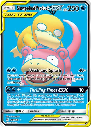 Slowpoke & Psyduck GX (Full Art) - Holofoil - Ultra Rare
