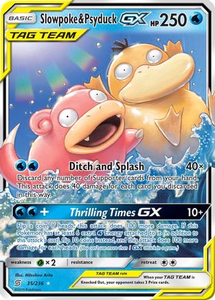 Slowpoke & Psyduck GX 035 - Holofoil - Ultra Rare
