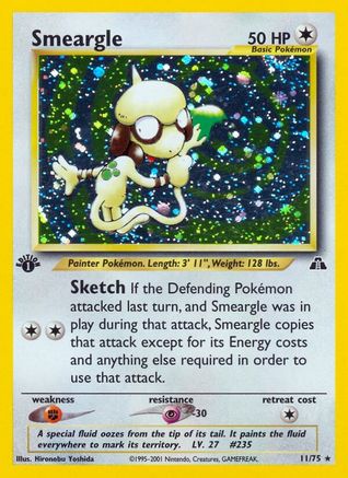 Smeargle (11)/75 - 1st Edition Holofoil - Holo Rare