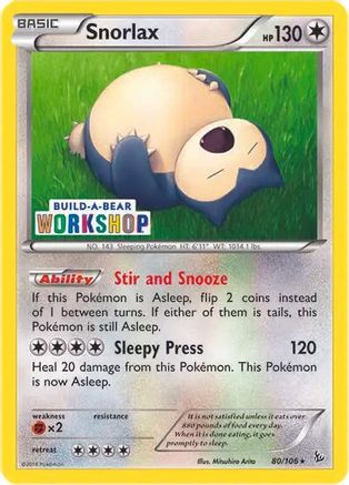 Snorlax (Build-a-Bear Workshop Exclusive) 080/106 - Promo