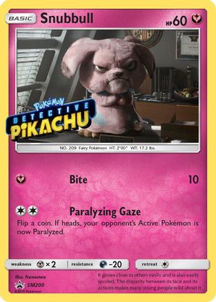 Snubbull - SM200 (Detective Pikachu Stamped) - Holofoil - Promo