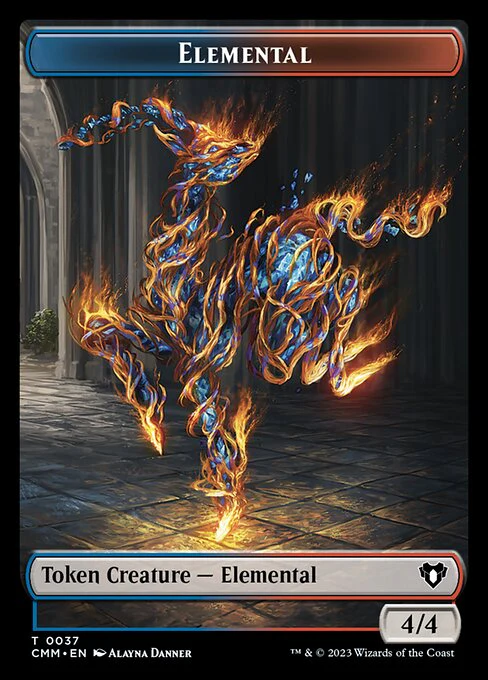 Soldier // Elemental (0037) Double-Sided Token [Commander Masters Tokens] - Image 2