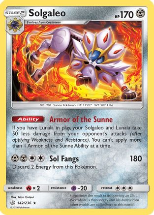 Solgaleo 142 - Holofoil - Holo Rare