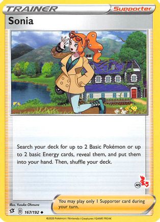 Sonia - 167/192 (#45 Cinderace Stamped)/192 - Promo