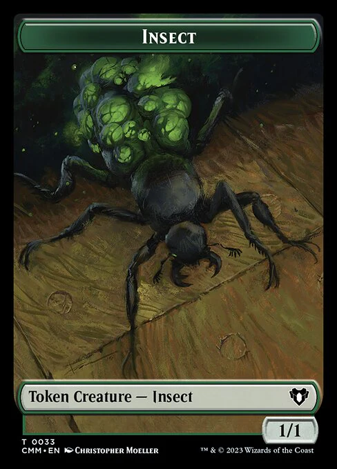 Spirit (0039) // Insect Double-Sided Token [Commander Masters Tokens] - Image 2