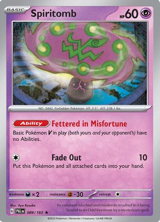 Spiritomb 089 - Holofoil - Rare