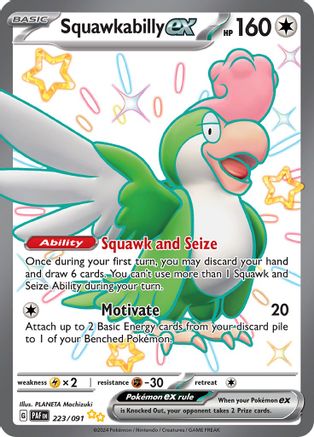 Squawkabilly ex 223/091 - Holofoil - Shiny Ultra Rare
