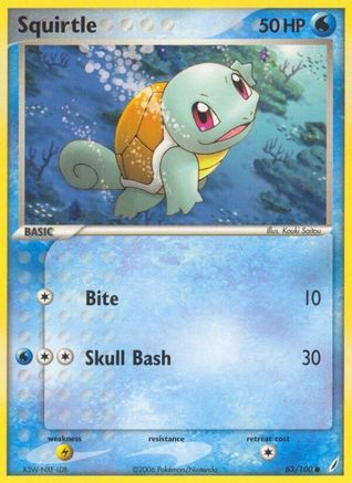Squirtle 063/100 - Reverse Holofoil - Common