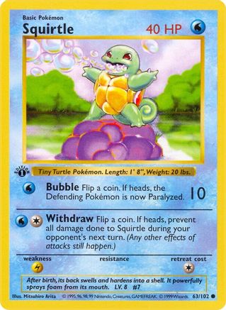 Squirtle 063 - 1st Edition - Common