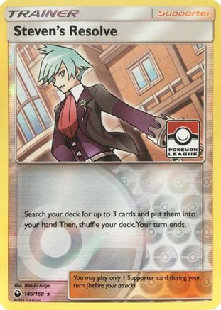 Steven's Resolve (Pokemon League) 145/168 - Reverse Holofoil - Promo