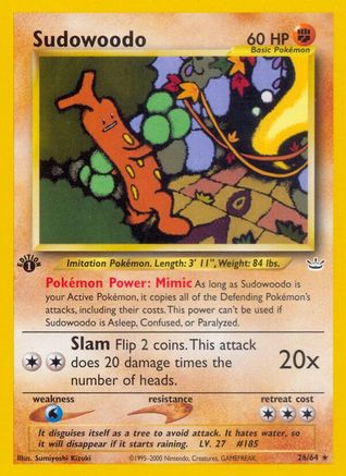 Sudowoodo 026/64 - 1st Edition - Rare