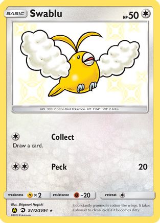 Swablu SV42 - Holofoil - Shiny Holo Rare