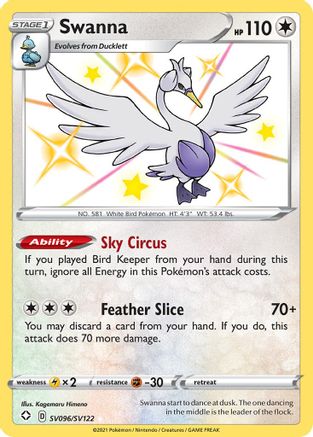 Swanna SV096 - Holofoil - Shiny Holo Rare