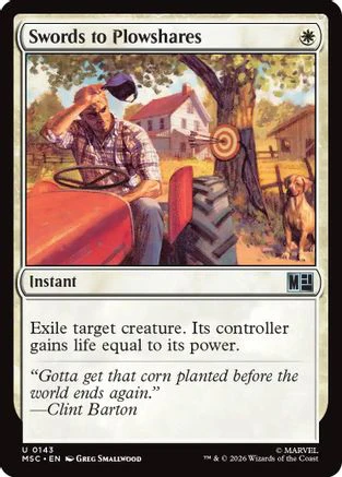 Swords to Plowshares (Surge Foil) (MSC-143) - Commander: Marvel Super Heroes Foil