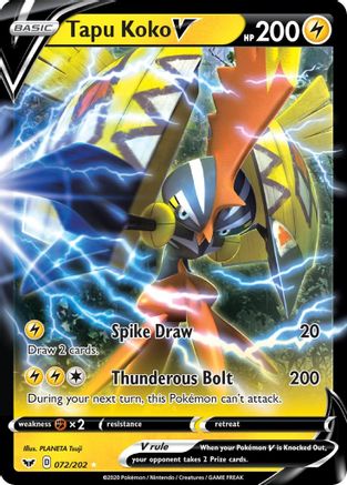 Tapu Koko V 072 - Holofoil - Ultra Rare