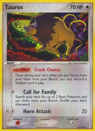 Tauros/100 - Reverse Holofoil - Holo Rare