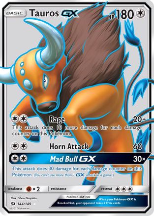 Tauros GX (Full Art) 144 - Holofoil - Ultra Rare
