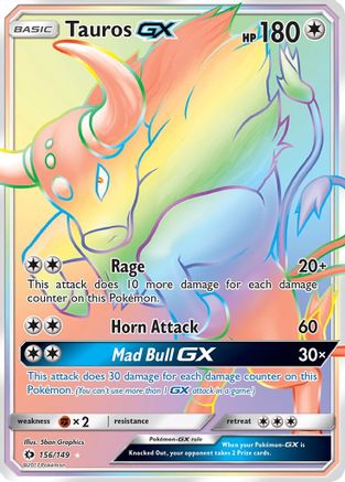 Tauros GX (Secret) 156 - Holofoil - Secret Rare