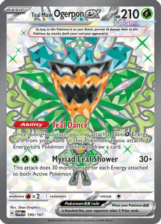 Teal Mask Ogerpon ex 190/167 - Holofoil - Ultra Rare