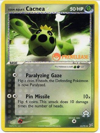 Team Aqua's Cacnea (Prerelease) 024/95 - Holofoil - Promo