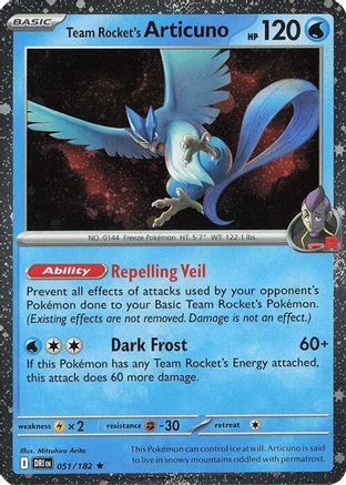 Team Rocket's Articuno (Cosmos Holo) 051/182 - Holofoil - Promo