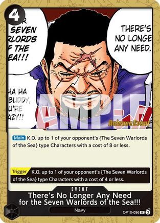 There's No Longer Any Need for the Seven Warlords of the Sea!!! (OP10-096) - Uncommon