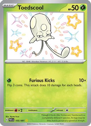 Toedscool 105/091 - Holofoil - Shiny Rare