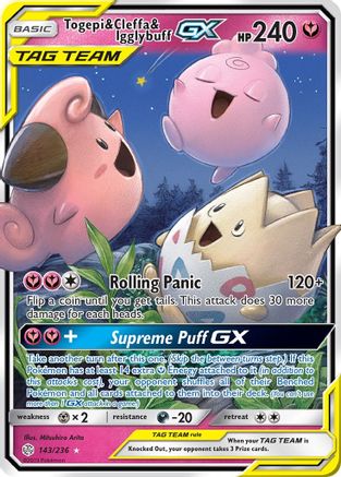 Togepi & Cleffa & Igglybuff GX 143 - Holofoil - Ultra Rare