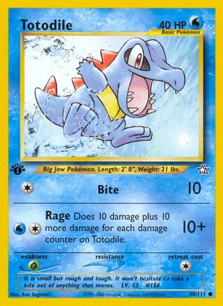 Totodile (80) (80) 080 - 1st Edition - Common
