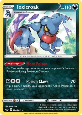 Toxicroak 124 - Holofoil - Holo Rare