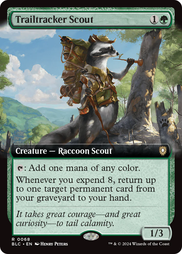 Trailtracker Scout (Extended Art) (BLC-068) - Bloomburrow Commander: (Extended Art)