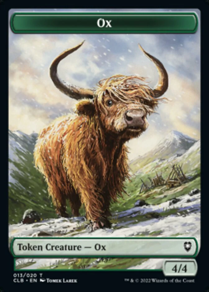 Treasure // Ox Double-Sided Token [Commander Legends: Battle for Baldur's Gate Tokens] - Image 2