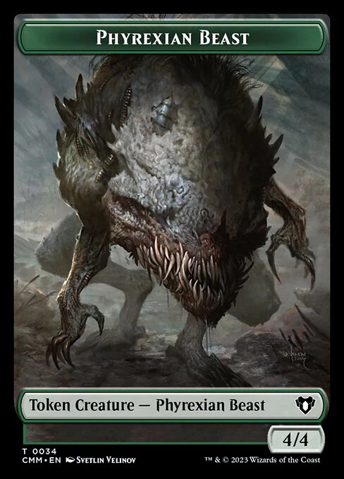 Treasure // Phyrexian Beast Double-Sided Token [Commander Masters Tokens] - Image 2