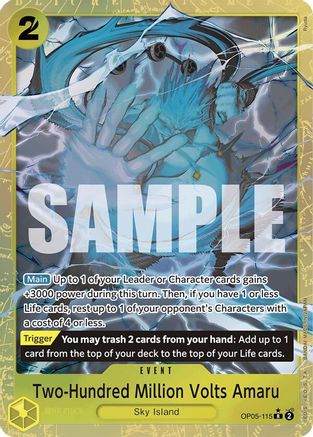 Two-Hundred Million Volts Amaru (Alternate Art) (OP05-115) - Rare