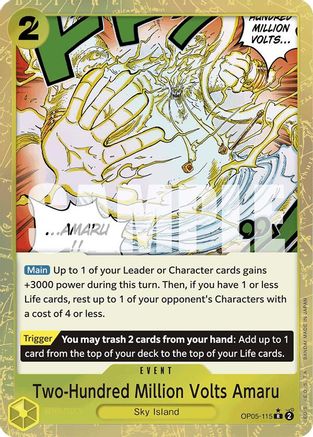 Two-Hundred Million Volts Amaru (Textured Foil) (OP05-115) - Rare