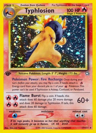 Typhlosion (17) (17) 017/111 - 1st Edition Holofoil - Holo Rare