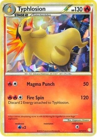 Typhlosion (Cracked Ice Holo) 032/123 - Holofoil - Holo Rare